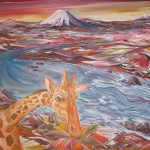 Giraffe Oils On Canvas